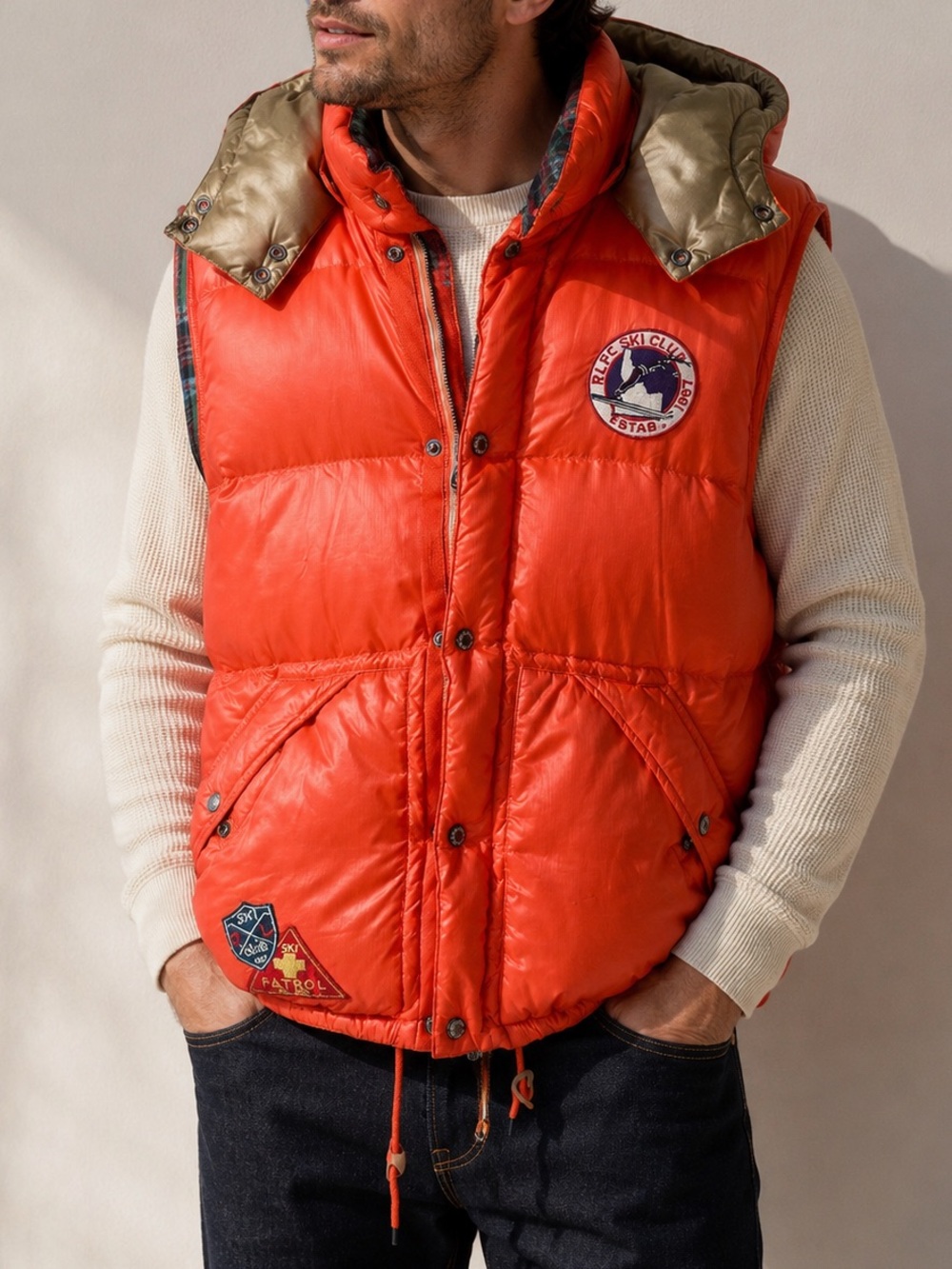 Vintage 90s Polo Ralph Lauren RLPC Ski Club Down Filled Puffer Vest – Men’s XL